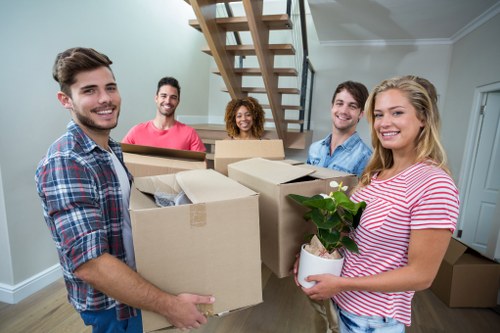 Careful wrapping of fragile household items