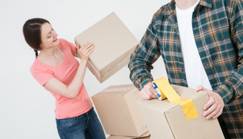 Loading office equipment for a local business relocation