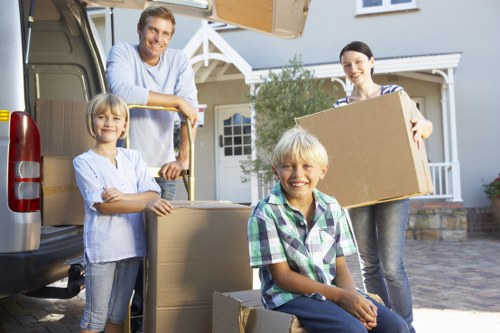 Careful handling of office furniture during a Nunhead move